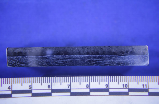 smooth chromium carbide overlay plate fusion line